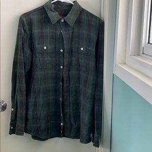Green and black flannel